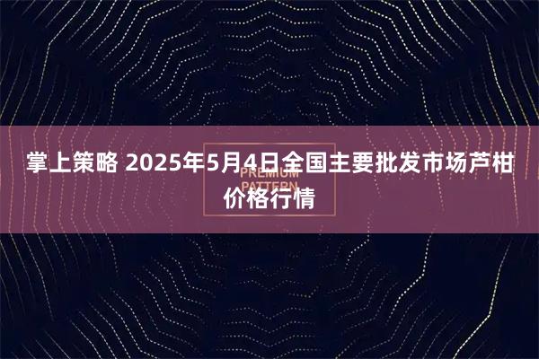 掌上策略 2025年5月4日全国主要批发市场芦柑价格行情